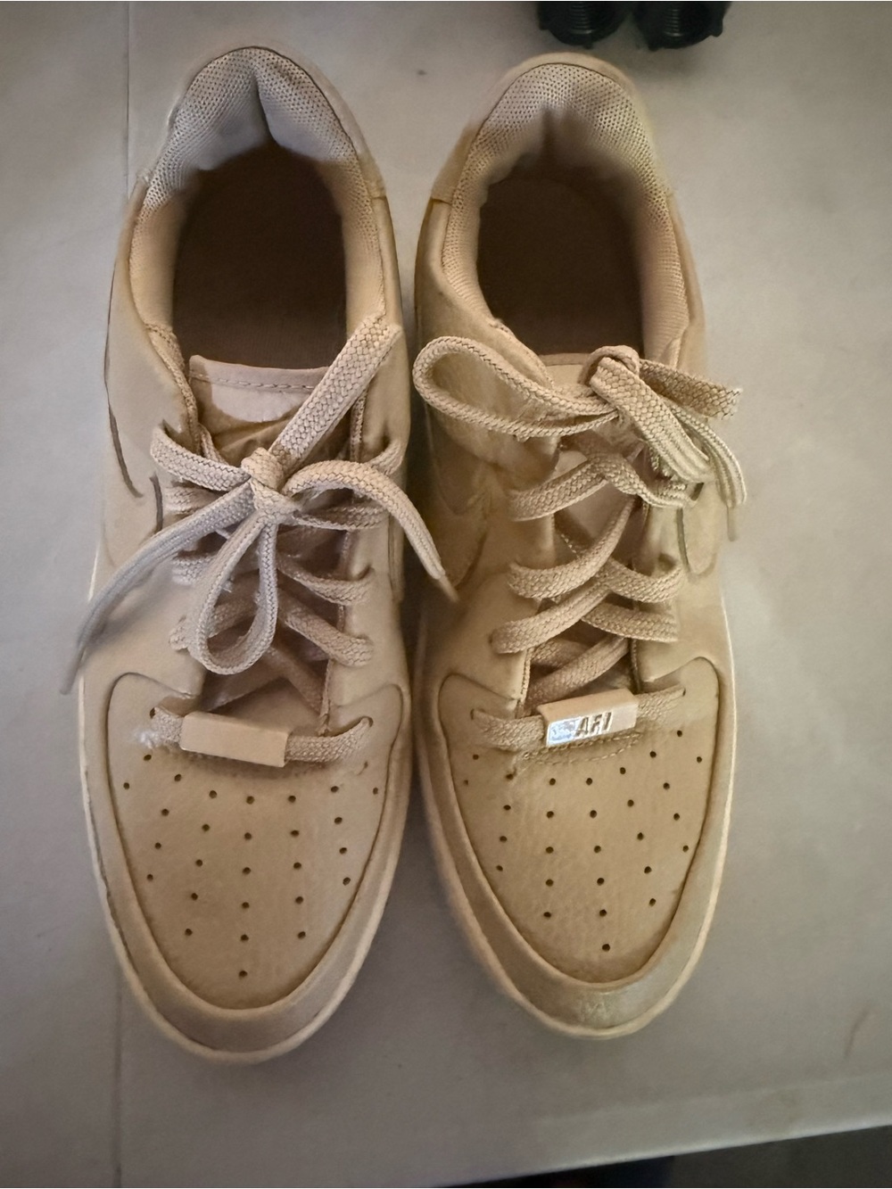 Women Nike AF1 Sneakers in Beige